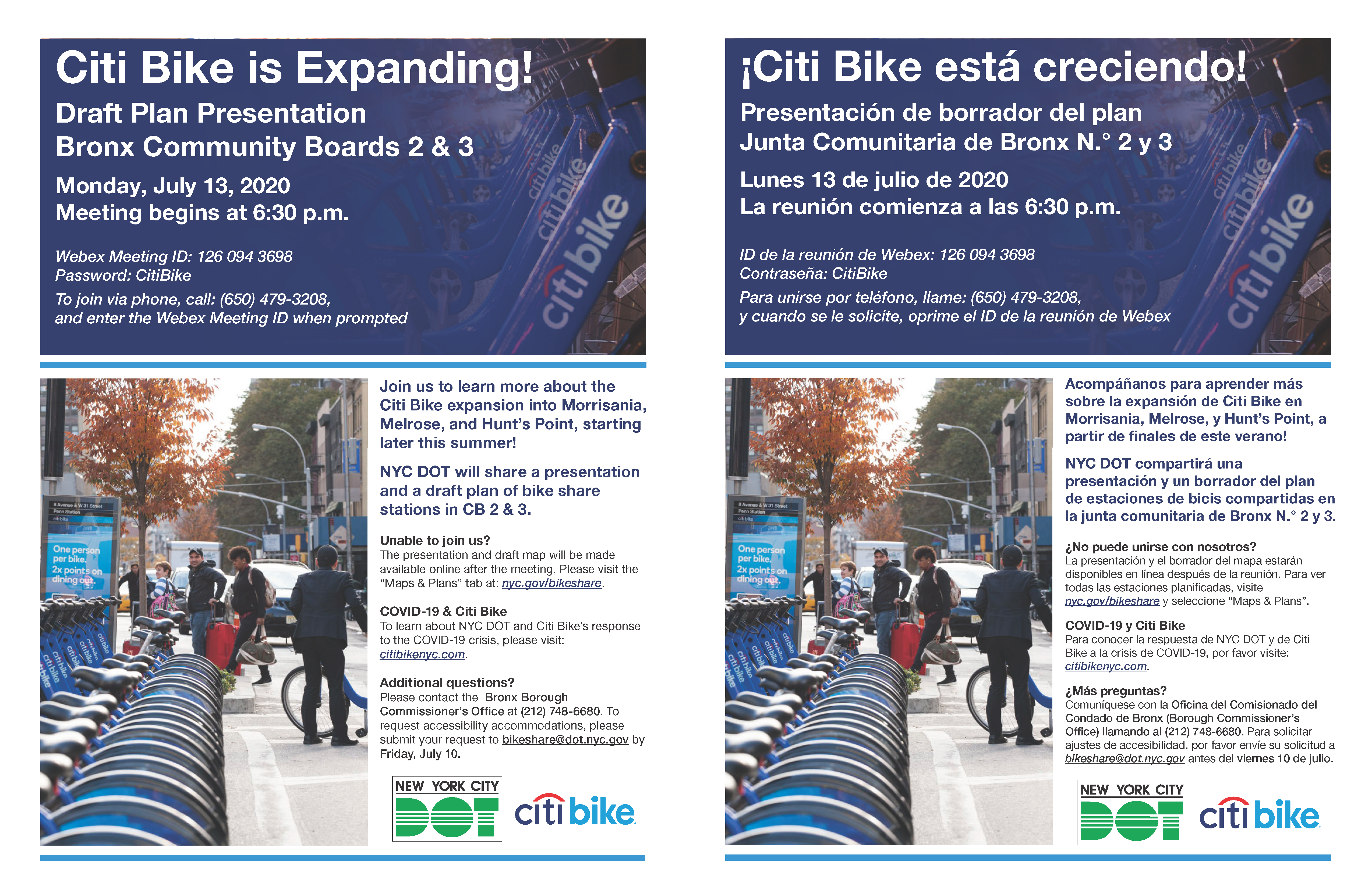 Bronx Community Boards 2 & 3 Draft Plan Presentation Bike Share